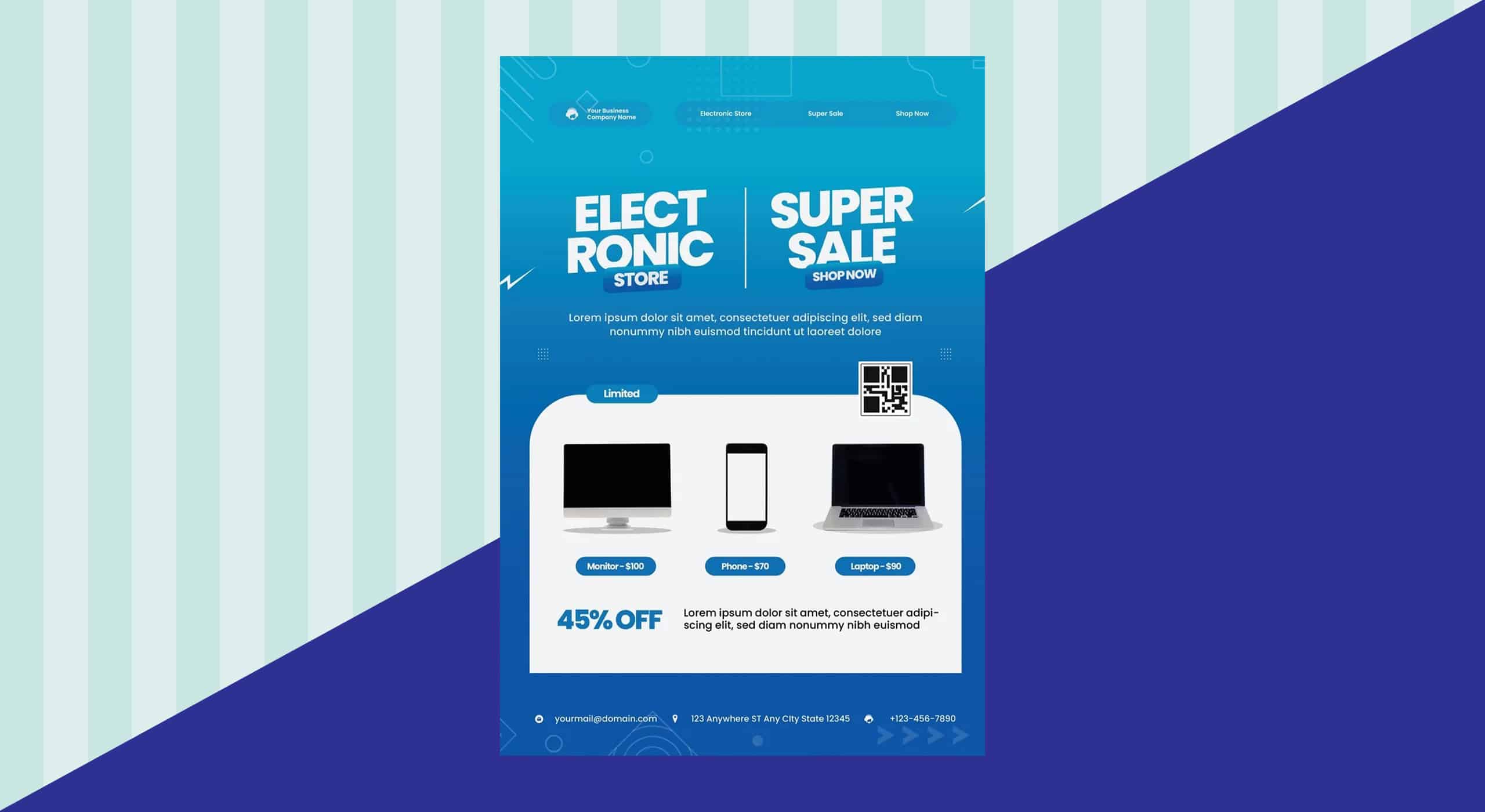Posters Printing Edmonton 2 a blue advertisement with text and images